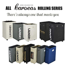 Load image into Gallery viewer, CAROEAS 23" Pro+ WHEELED Laundry Hamper Black&White Breathable Cover Heavy Duty Laundry Sorter Dirty Clothes Organizer Waterproof Foldable Laundry Basket Extra Large Laundry Bag (Pro Plus 23",Black)