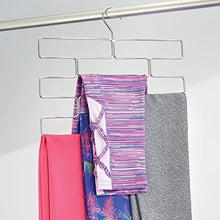 Load image into Gallery viewer, iDesign Trio Tiered Legging Hanging Organizer for Closet - Chrome