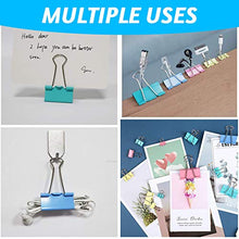 Load image into Gallery viewer, LOKiVE 114 Pcs Binder Clips,Mini Metal Binder Clips Paper Clips Assorted Sizes for Office,School & Home Supplies