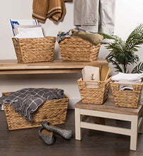 Load image into Gallery viewer, DII Natural Water Hyacinth Storage Basket with Handles, Beige