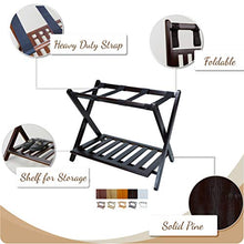 Load image into Gallery viewer, Casual Home Shelf-Honey Oak Luggage Rack, 28" Wide, Walnut