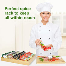 Load image into Gallery viewer, Bamboo Kitchen Drawer Organizer - Bamboo Spice Rack Organizer for Drawer (17"x13.5") - Large Spice Tray for Kitchen Storage and Organization (17"x13.5")
