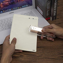 Load image into Gallery viewer, E&O Acrylic Stapler,One Finger,No Effort,Spring Powered Stapler,20 Sheets Capacity,Fits Standard Staples,with 1000 Pieces Staples,(Gold)……