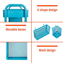 Load image into Gallery viewer, DESIGNA 3-Tier Metal Rolling Utility Cart with Handle, Craft Art Carts & Extra Office Storage Accessories Turquoise