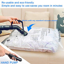 Load image into Gallery viewer, SUOCO Vacuum Storage Bags 8 Pack (Jumbo), Space Saver Compression Bags with Travel Hand Pump
