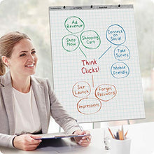 Load image into Gallery viewer, TOPS Standard Easel Pads, 3-Hole Punched, 27 x 34 Inch, 1" Grid, White, 50 Sheets/Pad, Carton of 2 Pads (7902)