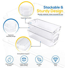 Load image into Gallery viewer, Utopia Home Set of 8 Pantry Organizers-Includes 8 Organizers (4 Large & 4 Small Drawers)-Organizers for Freezers, Kitchen Countertops and Cabinets-BPA Free Clear Plastic Pantry Storage Racks