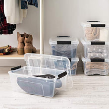 Load image into Gallery viewer, IRIS USA TB Clear Stack & Pull Storage Box, 12 Qt, 6 Count