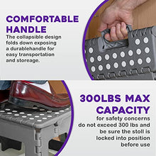 Load image into Gallery viewer, Totally Living 9" Inch Folding Step Stool | Lightweight Anti-Skid & Non-Slip Design | Collapsible Stepping Stool | 300 lb Capacity | Grey