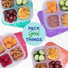 Load image into Gallery viewer, EasyLunchboxes - Bento Snack Boxes - Reusable 4-Compartment Food Containers for School, Work and Travel, Set of 4, Classic