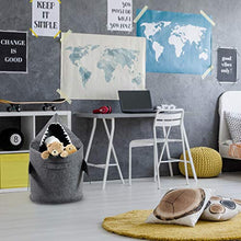 Load image into Gallery viewer, Bins & Things Shark Kids Laundry Hamper | Toy Organizer Basket | Baby Clothes Nursery Basket with Handles - Real Shark Look with Teeth, Fins, Eyes