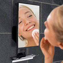 Load image into Gallery viewer, ToiletTree Products Deluxe Larger Fogless Shower Shaving Mirror with Squeegee, Large, Black