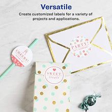 Load image into Gallery viewer, Avery Printable Round Labels with Sure Feed, 2" Diameter, Glossy White, 120 Customizable Labels (22807)