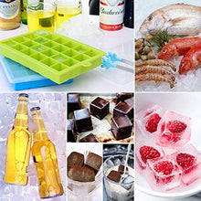 Load image into Gallery viewer, Ice Cube Trays 3 Pack, Morfone Silicone Ice Tray with Removable Lid Easy-Release Flexible Ice Cube Molds 24 Cubes per Tray for Cocktail, Whiskey, Baby Food, Chocolate, BPA Free
