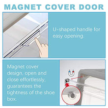 Load image into Gallery viewer, ASKITO Drop-front Shoe Box, Large Shoe Containers Display Case with Magnet Door, Clear Plastic Shoe Organizer Stackable, 3 Pack, 14.17 x 10.23 x 7.28 Inches