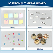 Load image into Gallery viewer, Magnetic Metal Board 17.5’’ x 12’’ - Magnet Bulletin Vision Memo Board Includes 10 Push Pin Magnets and Hanging Hardware Kit for Easy Installation