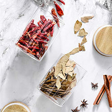 Load image into Gallery viewer, Glass Jars Set 8oz, Yibaodan 12 Set Spice Jars with Bamboo Airtight Lids and Labels, Food Cereal Storage Containers for Home Kitchen Tea Herbs Pasta Coffee Flour Herbs Grains