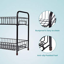 Load image into Gallery viewer, Spice Rack Organizer for Countertop 2 Tier Counter Shelf Standing Holder Storage for Kitchen Cabinet-Bronze