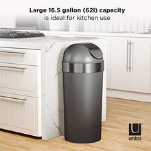 Load image into Gallery viewer, Umbra Venti Swing-Top 16.5-Gallon Kitchen Trash Large, 35-inch Tall Garbage Can for Indoor, Outdoor or Commercial Use, Pewter