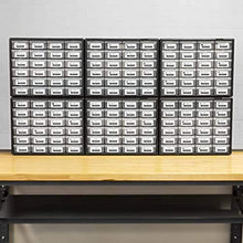 Load image into Gallery viewer, Akro-Mils 24 Drawer 10124, Plastic Parts Storage Hardware and Craft Cabinet, (20-Inch W x 6-Inch D x 16-Inch H), Black (1-Pack)