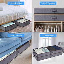 Load image into Gallery viewer, Anyoneer Under bed Storage Containers, Drawer Organizer, Set of 4, UnderBed Storage for Clothes, Blankets and Shoes, Woven Fabric with Panel Structure, 39.5'' x 17.7'' x 5.9'' (Gray)
