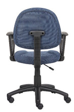 Load image into Gallery viewer, Boss Office Products Perfect Posture Delux Fabric Task Chair with Loop Arms in Blue