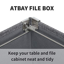 Load image into Gallery viewer, ATBAY File Storage Box Collapsible Large Capacity Office File Organizer for Letter/Legal Size Hanging File Folder Box, Gray 1Pack