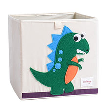 Load image into Gallery viewer, DODYMPS Foldable Animal Canvas Storage Toy Box/Bin/Cube/Chest/Basket/Organizer for Kids, 13 inch (Dinosaur)