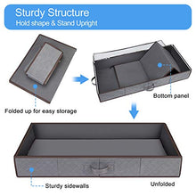 Load image into Gallery viewer, Anyoneer Under bed Storage Containers, Drawer Organizer, Set of 4, UnderBed Storage for Clothes, Blankets and Shoes, Woven Fabric with Panel Structure, 39.5'' x 17.7'' x 5.9'' (Gray)