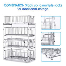 Load image into Gallery viewer, Simple Trending Stackable 2-Tier Under Sink Cabinet Organizer with Sliding Storage Drawer, Chrome