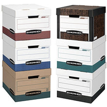Load image into Gallery viewer, Bankers Box R-KIVE Heavy-Duty Storage Boxes, FastFold, Lift-Off Lid, Letter/Legal - 12-Pack