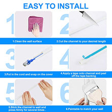 Load image into Gallery viewer, PQPB Cable Concealer Wall Cord Hider 142"(11.8ft) Cord Cover Channel, Cable Raceway Management for Hiding Wall Mount Ethernet Cable Computer Cords in Home Office, 9X L16in X W0.4in X 0.4in, White