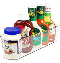 Load image into Gallery viewer, Greenco Fridge Bins, Stackable Storage Organizer Containers with Handles for Refrigerator, Freezer, Pantry and Kitchen Cabinets, BPA, Standard, Clear