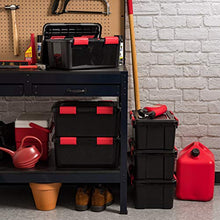 Load image into Gallery viewer, IRIS USA UCB-SS WEATHERTIGHT Storage Box, 19 Qt, Black/Red, 6 Pack