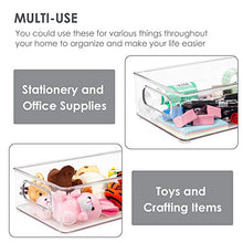 Load image into Gallery viewer, Vtopmart Stackable Clear Plastic Storage Bins, 4 Pack Food Organizer Bins with Handles for Refrigerator, Freezer, Cabinet, Kitchen, Pantry Organization, BPA Free, 10" Long