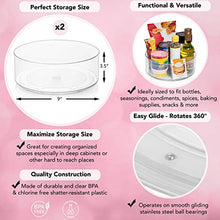 Load image into Gallery viewer, ClearSpace Plastic Lazy Susan Cabinet Organizer – Perfect Under Sink Organizer – Pantry Cabinet Organizer and Organization for Countertop, Shelf, Table, Vanity and Bathroom – 2 Pack