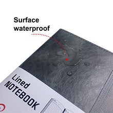 Load image into Gallery viewer, YANGBOSHI 2-Pack Pocket Notebook Journal Notepad Small,College Ruled,4.2"x7",Hard Cover Mini Journal,100 GSM Thick Paper,Inner Pocket (Dark Grey)