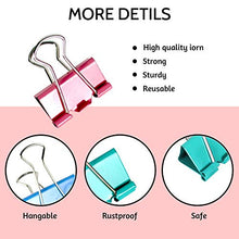 Load image into Gallery viewer, LOKiVE 114 Pcs Binder Clips,Mini Metal Binder Clips Paper Clips Assorted Sizes for Office,School & Home Supplies