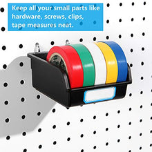 Load image into Gallery viewer, Pegboard Bins with Hooks and Labels, for Organizing Accessories, 10 Packs, Black