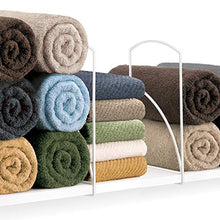 Load image into Gallery viewer, Lynk Tall Shelf Dividers - Closet Shelf Organizer (Set of 2) - White