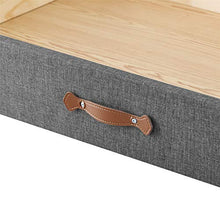 Load image into Gallery viewer, MUSEHOMEINC Upholstered Solid Wood Under Bed Storage Drawer with 4-Wheels for Bedroom/Leather Handle,Wooden Underbed Storage Organizer,Suggested for Twin and Full Size Platform Bed