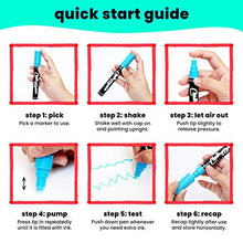 Load image into Gallery viewer, Metallic Chalk Markers (10 Pack) Liquid Chalk Pens - For Blackboards, Chalkboard, Bistro Menu, Window - Wet Wipe Erasable - 6mm Reversible Bullet & Chisel Tip