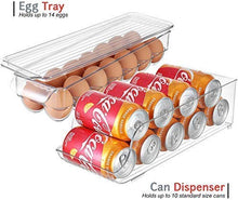 Load image into Gallery viewer, Stackable Storage Fridge Bins Refrigerator Organizer Bins for Fridge, Freezer, Pantry, Kitchen. Includes Magnetic Dry-Erase Whiteboard & Markers Set (Multi Size)