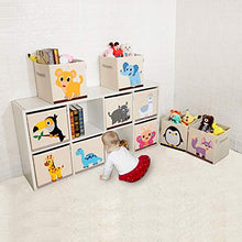 Load image into Gallery viewer, CLCROBD Foldable Animal Cube Storage Bins Fabric Toy Box/Chest/Organizer for Kids Nursery, 13 inch (Llama)