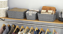Load image into Gallery viewer, Whitmor Rattique Storage Baskets - Grey (3 Piece Set)