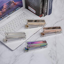 Load image into Gallery viewer, E&O Acrylic Stapler,One Finger,No Effort,Spring Powered Stapler,20 Sheets Capacity,Fits Standard Staples,with 1000 Pieces Staples,(Gold)……