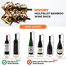 Load image into Gallery viewer, Foldable Wooden Wine Bottle Holder - Natural Wine Rack with 8 Slots - Wine Bottle Rack & Storage - Holds 10 Wine Bottles
