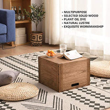 Load image into Gallery viewer, Kirigen Stackable Wood Storage Cube/Basket/Bins Organizer for Home Books Clothes Toy Modular Open Cubby Storage System - Office Cubical Bookcase Closet Shelves C26-DBR