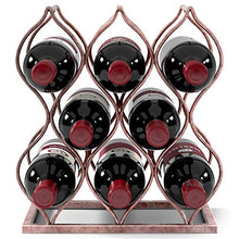 Load image into Gallery viewer, Will's Tabletop Wine rack - Imperial Trellis (8 Bottle, Rose Gold) – Freestanding countertop wine rack and wine bottle storage, perfect wine gifts and accessories for wine lovers, no assembly required