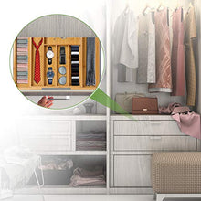 Load image into Gallery viewer, Bamboo Expandable Drawer Organizer for Utensils Holder, Adjustable Cutlery Tray, Wood Drawer Dividers Organizer for Silverware, Flatware, Knives in Kitchen, Bedroom, Living Room by Pipishell